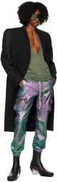 Rick Owens Green & Purple Mastodon Leather Pants