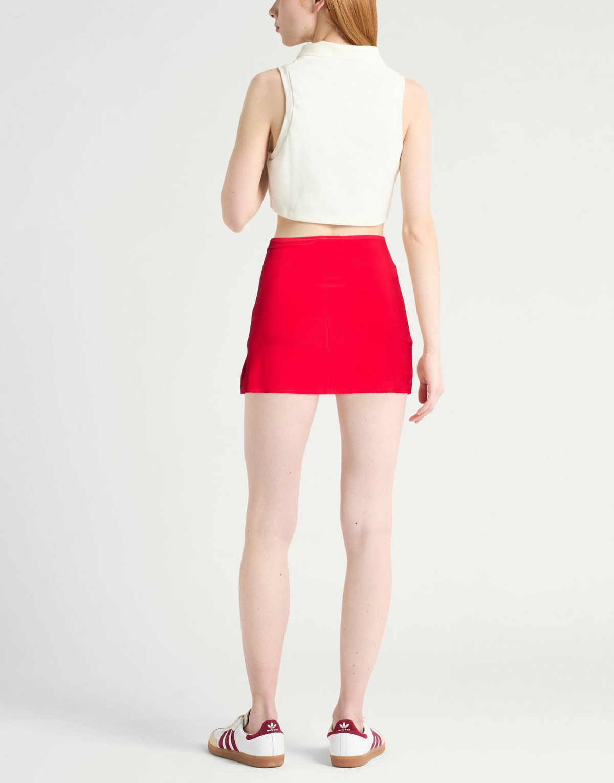 Norma Kamali Womens Mini skirt in Red