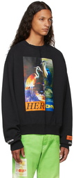 Heron Preston Black Split Herons Print Sweatshirt