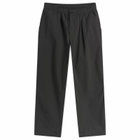 Universal Works Men's Seattle Cotton Pleated Track Pant in Charcoal