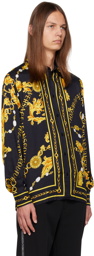 Versace Jeans Couture Black & Yellow Chain Couture Shirt