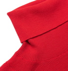 TOM FORD - Ribbed Cashmere and Silk-Blend Rollneck Sweater - Men - Red