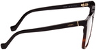 LOEWE Black Angular Square Glasses