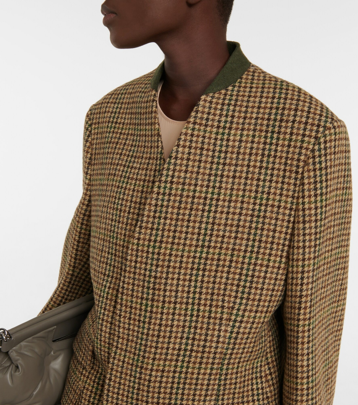 Houndstooth jacket in brown - Maison Margiela | Mytheresa