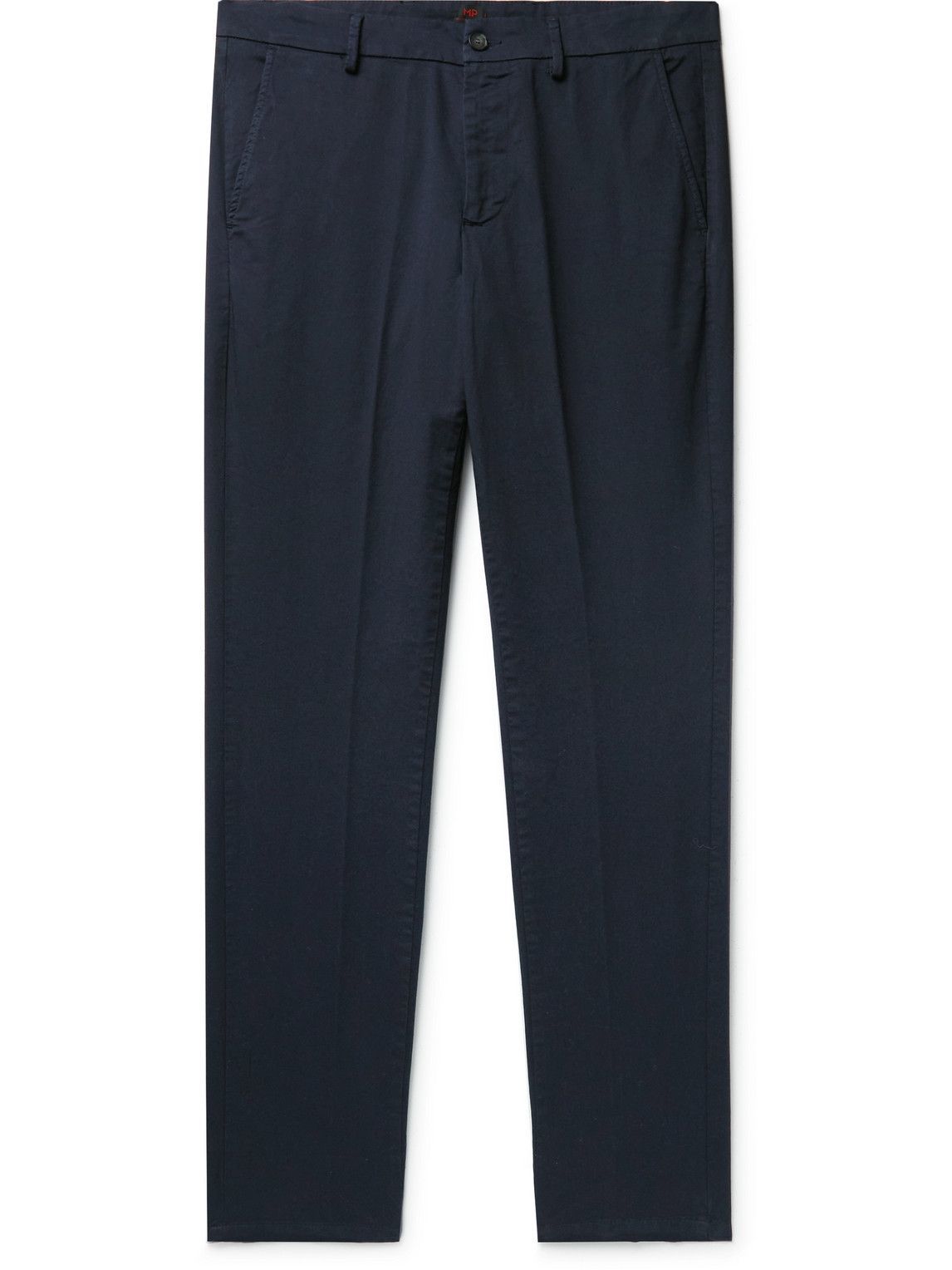 MP Massimo Piombo - Straight-Leg Stretch-Cotton Twill Chinos - Blue