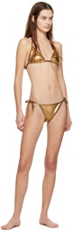 Balmain Gold Metallic Bikini