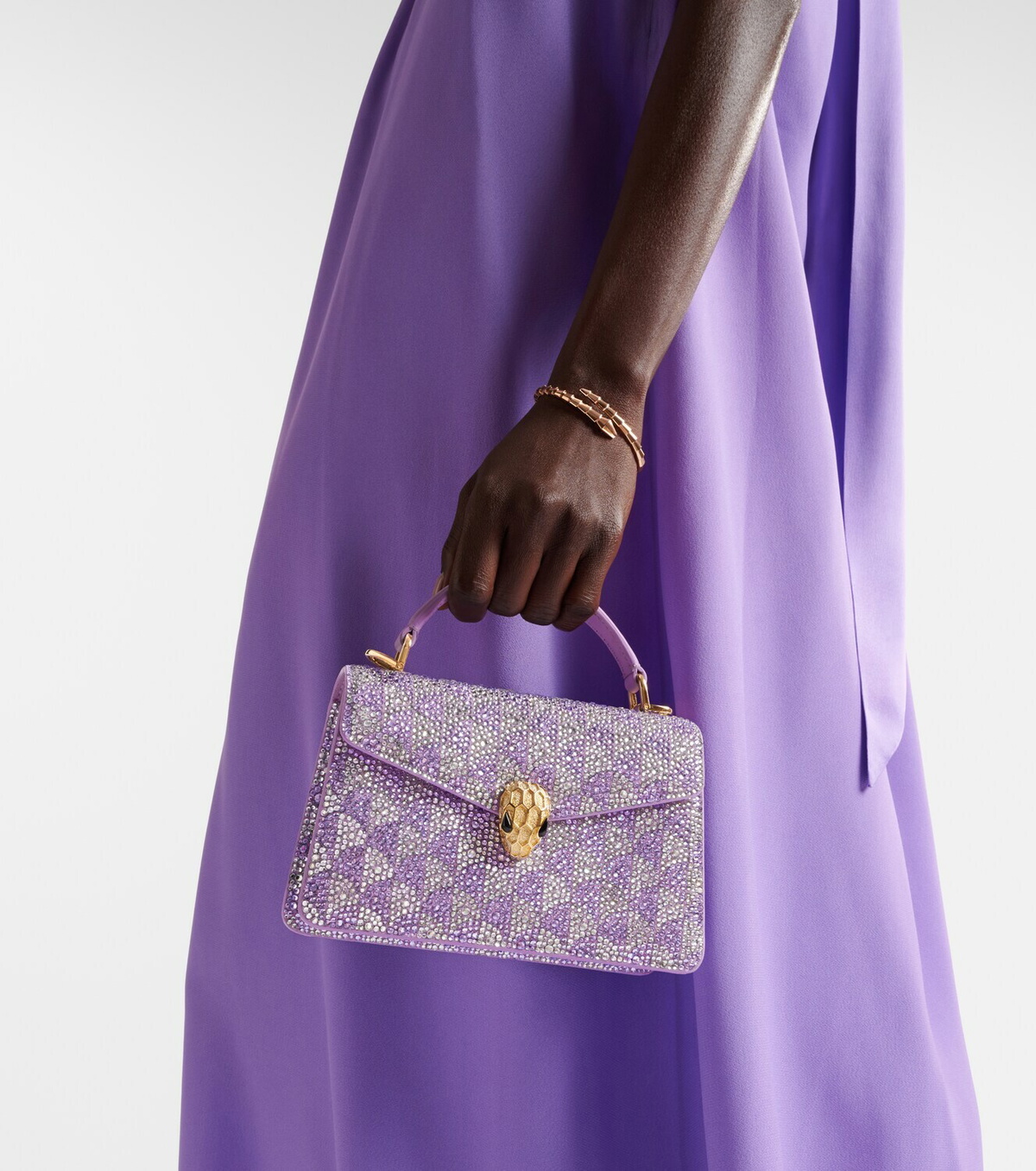 Bvlgari Serpenti Forever Mini leather top-handle bag