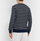 Orlebar Brown - Pierce Striped Cotton-Terry Sweatshirt - Navy