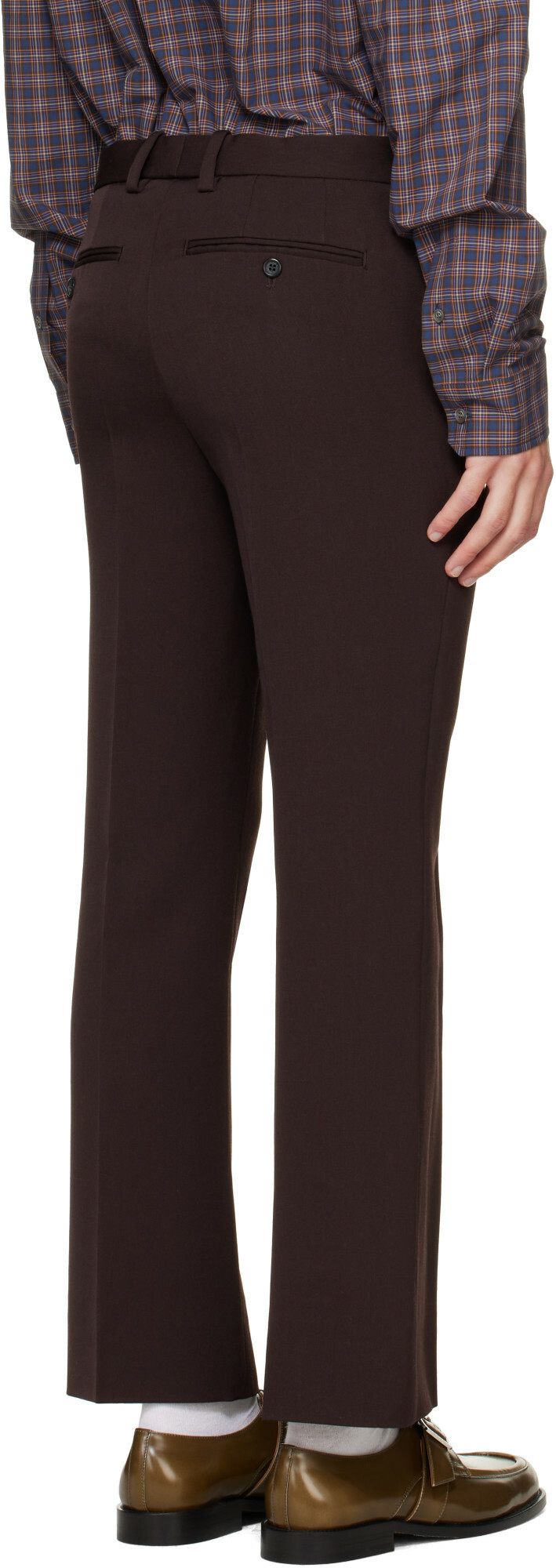 Marni Brown Regimental Wool Trousers