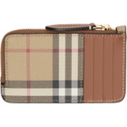 Burberry Beige Check Zip Wallet