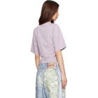 Palm Angels Purple Dripping Curved Logo Boxy T-shirt