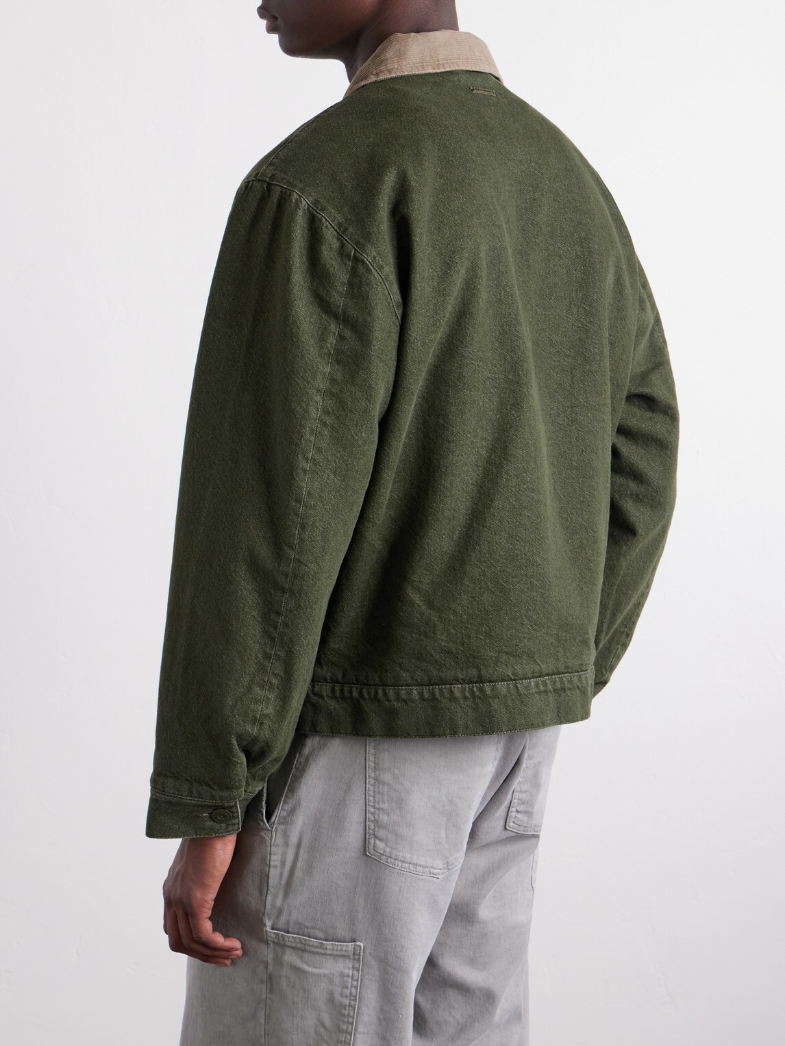 Aimé Leon Dore - Corduroy-Trimmed Denim Jacket - Green