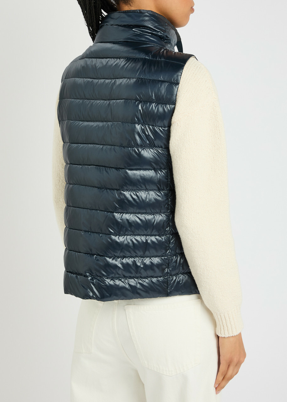 Herno Ultralite Reversible Quilted Shell Gilet Navy
