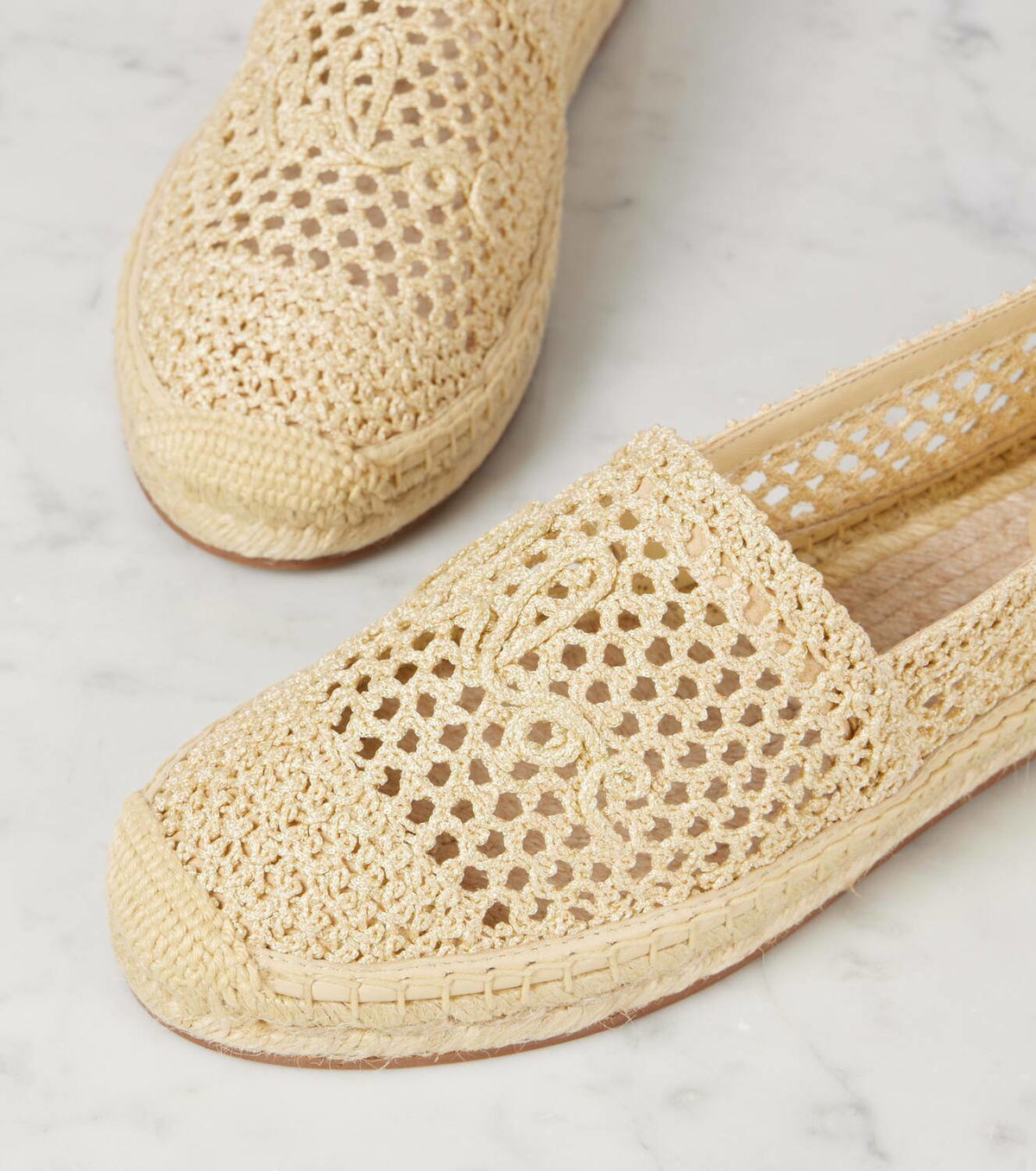 Chloé Isla logo crochet espadrilles