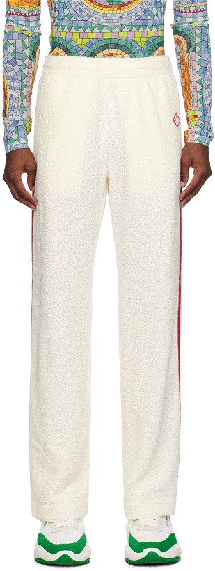 Photo: Casablanca Off-White Striped Sweatpants