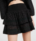 Melissa Odabash Riri cotton broderie miniskirt