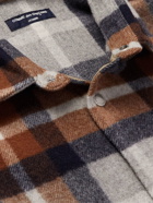 Comme des Garçons HOMME - Checked Wool-Blend-Flannel and Quilted Shell Overshirt - Brown