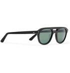E.B. Meyrowitz - The Neutra Aviator-Style Matte-Acetate Polarised Sunglasses - Black
