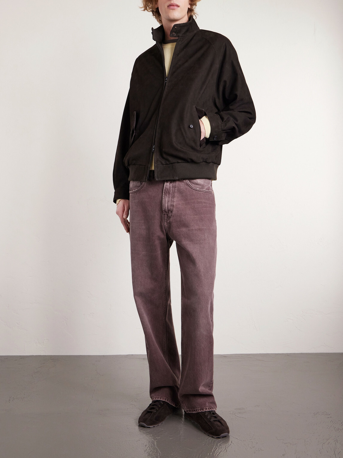 ssstein - Nubuck Bomber Jacket - Brown