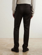 Slowear - Straight-Leg Pleated Woven Suit Trousers - Brown