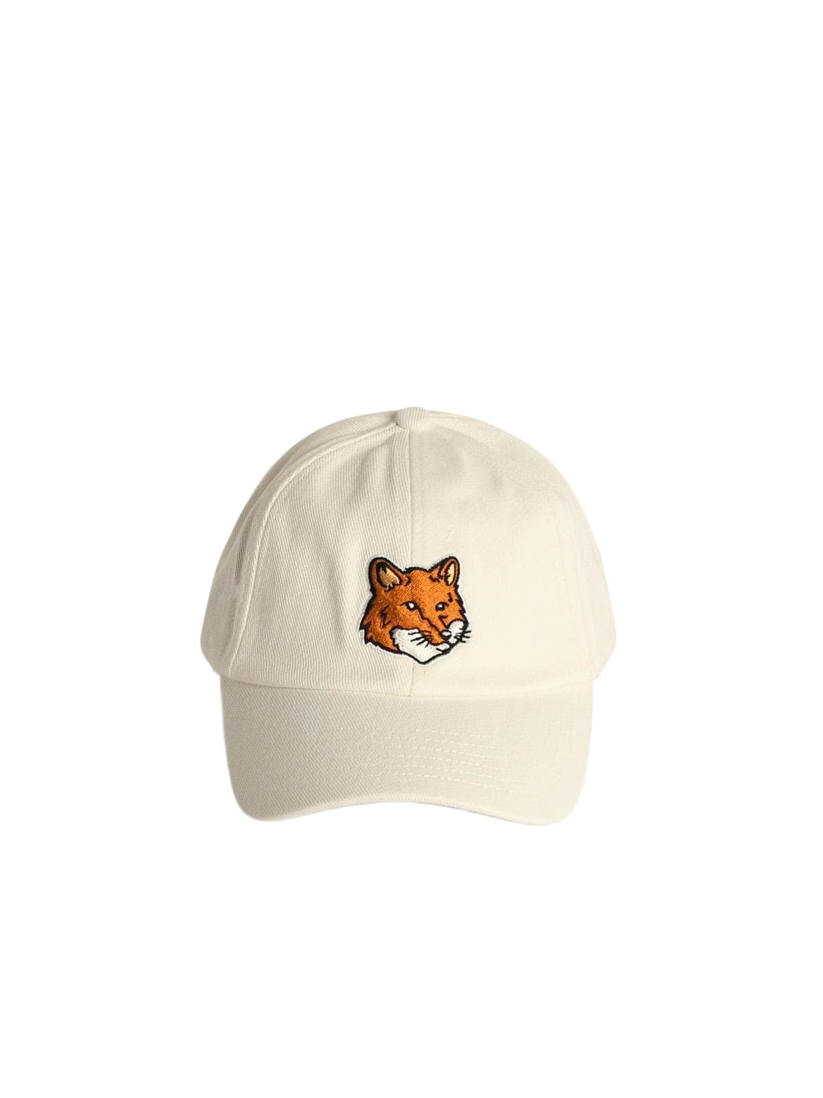 Maison Kitsuné Black Large Fox Head 6P Cap Maison Kitsune