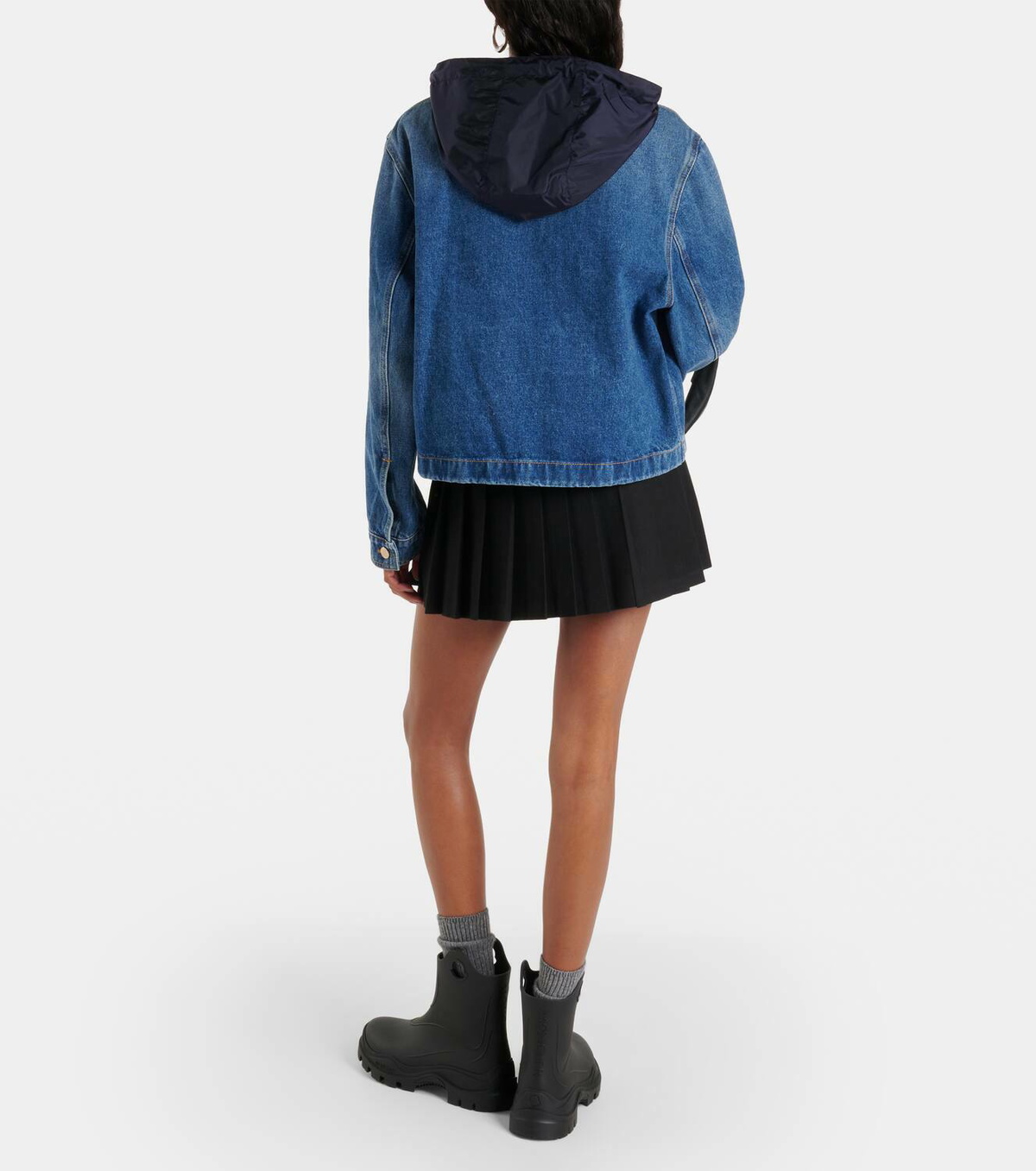 Moncler Lampusa cropped denim jacket