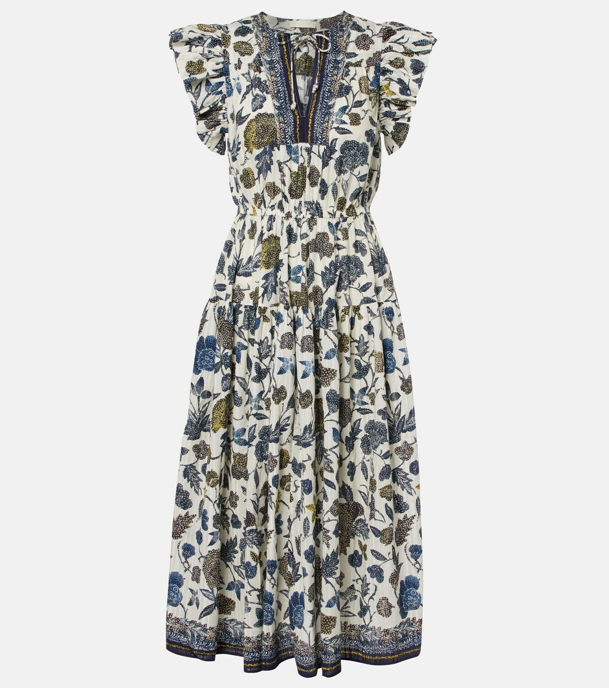 Ulla Johnson Kairi gathered cotton-blend midi dress