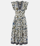 Ulla Johnson Kairi gathered cotton-blend midi dress
