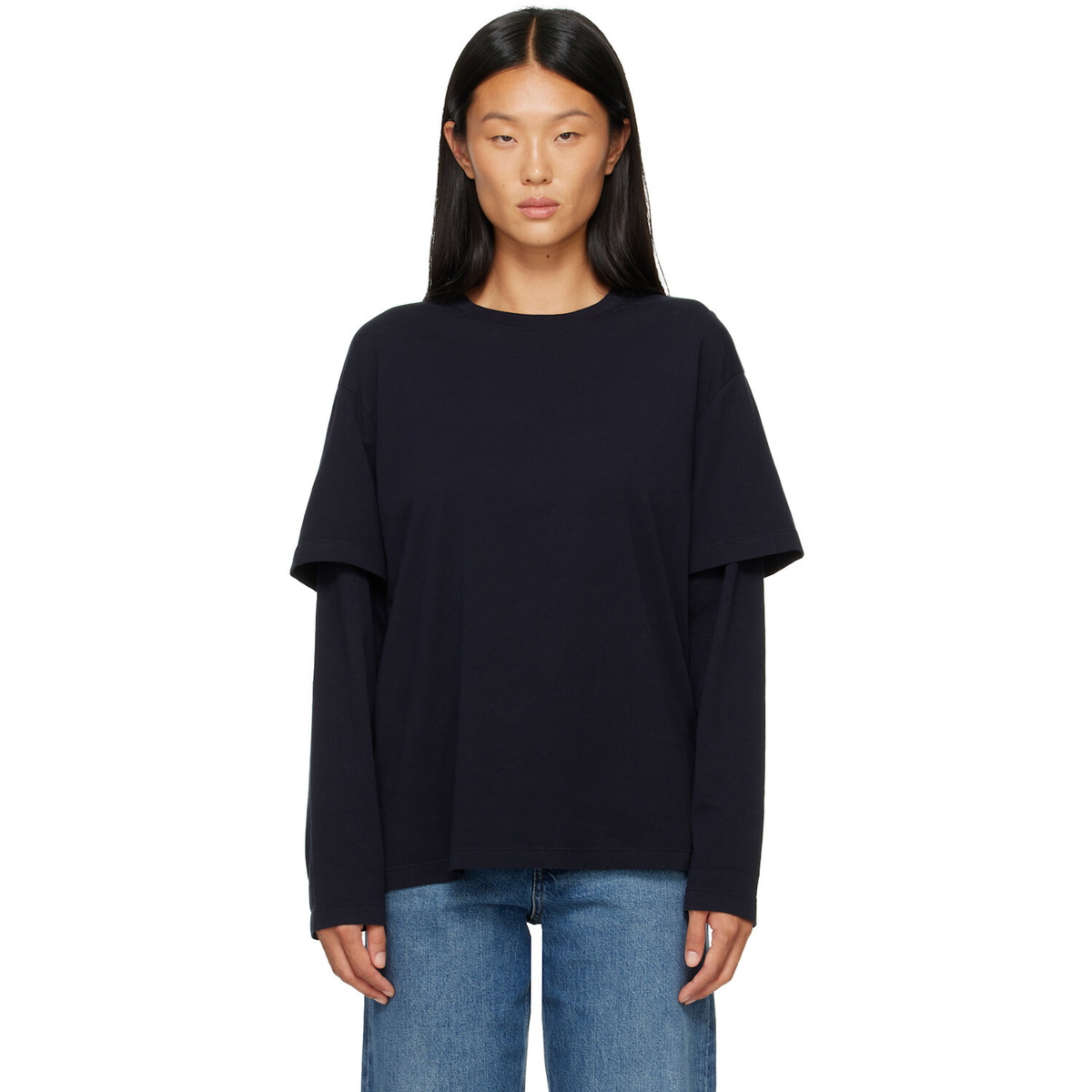 AGOLDE Navy Lois T-shirt