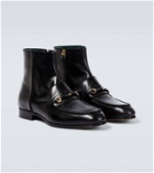 Gucci Horsebit leather ankle boots