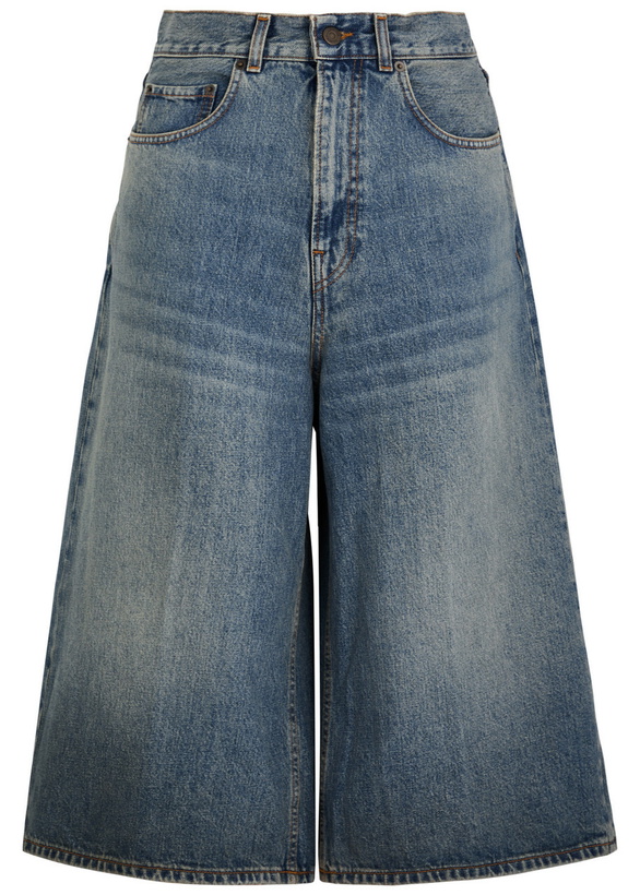 Photo: Haikure Belle Wide-leg Denim Culottes Blue 25 (W25 / UK6 / XS)