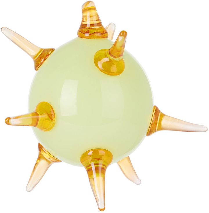 Photo: Sticky Glass SSENSE Exclusive Green & Orange Spiky Ornament