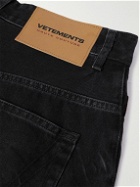 VETEMENTS - Destroyed Flared Distressed Jeans - Black