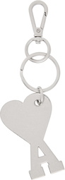 AMI Paris Silver & Black Ami de Coeur Keychain