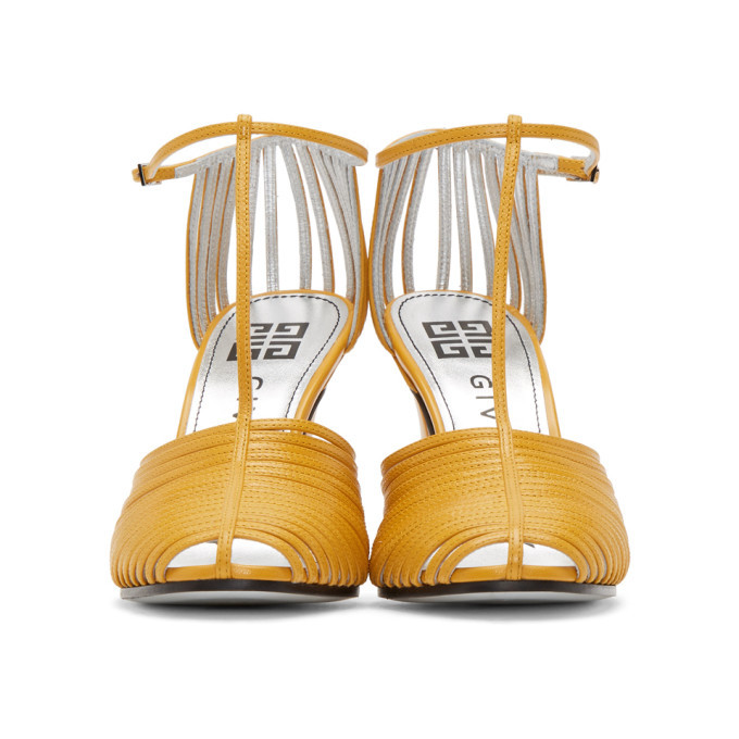 Givenchy Yellow Mignon Cage Sandals