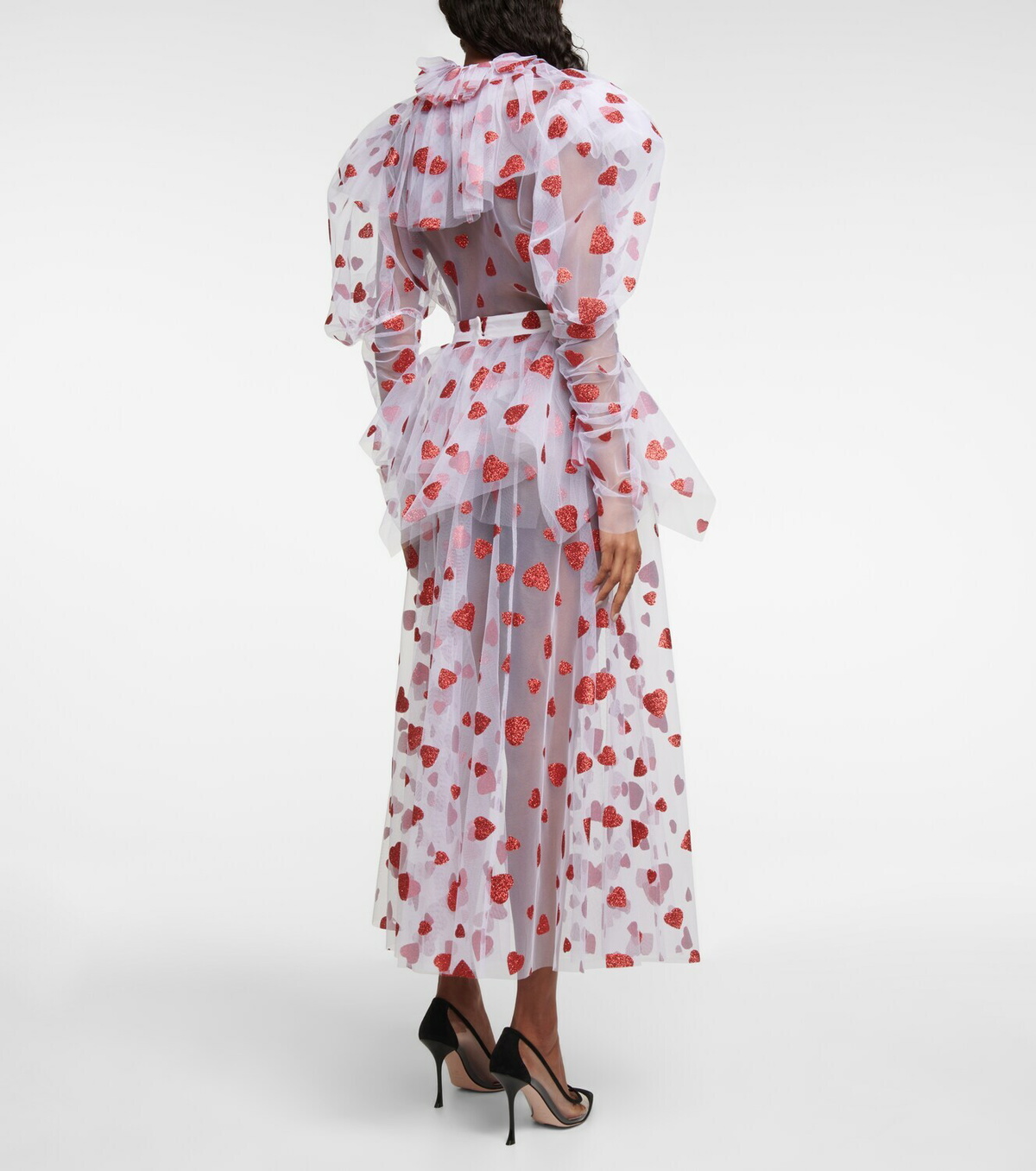 Rodarte - Glittered tulle maxi skirt