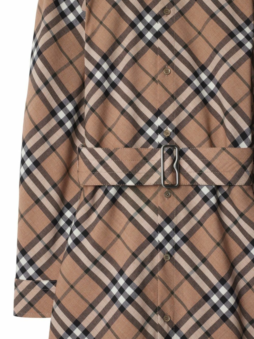 ワンピース BURBERRY CHECK WOOL BLEND CHEMISIER DRESS Burberry Check Wool Blend Chemise Dress | Balardi