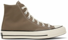 Converse Taupe Chuck 70 High-Top Sneakers