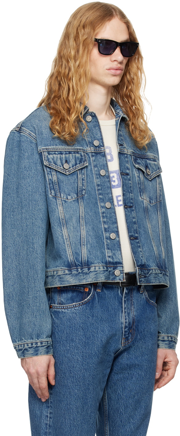 Re/Done Blue 'The Mel Trucker' Denim Jacket