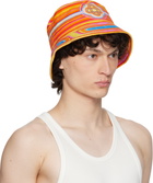 Casablanca Multicolor Low Rider Printed Denim Bucket Hat