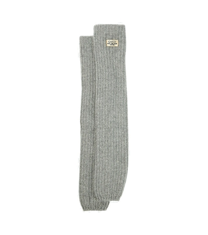 Photo: Gucci Logo ribbed-knit cashmere socks