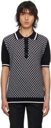 Balmain Black Monogram Polo