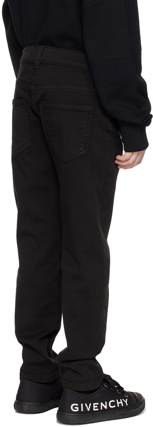 Balmain Kids Black Printed Jeans