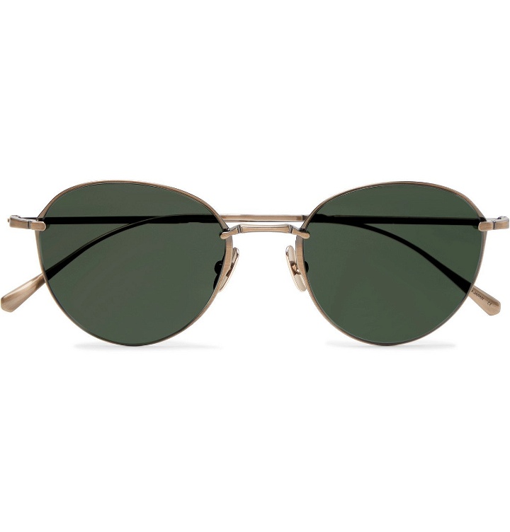 Photo: Mr Leight - Mulholland S Round-Frame Gold-Tone Sunglasses - Gold