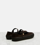 Loewe Paula's Ibiza Rio suede Mary Jane flats