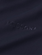 Missoni - Logo-Embroidered Cotton-Jersey T-Shirt - Blue