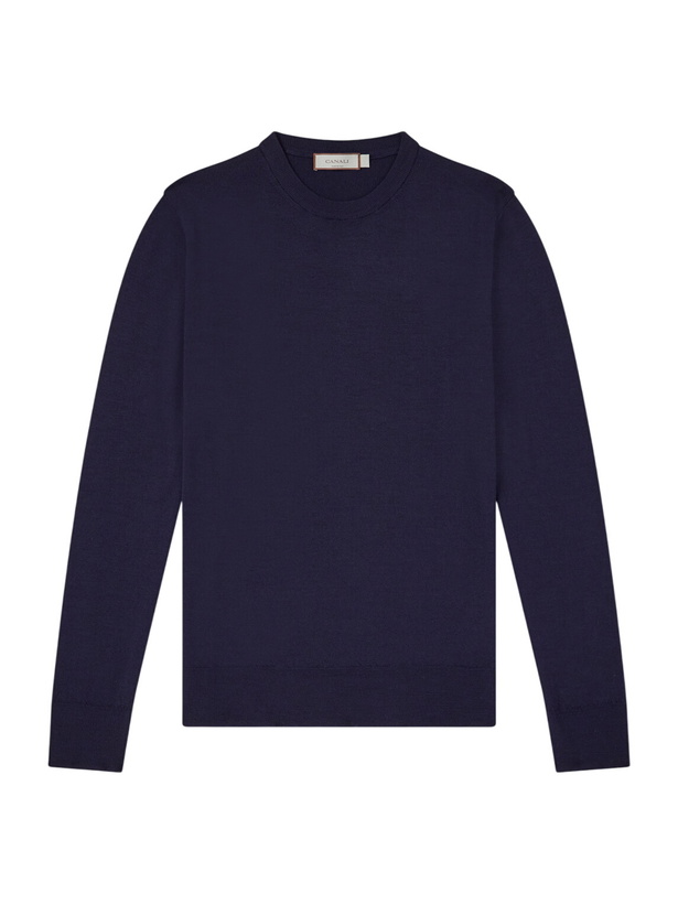 Photo: Canali - Wool Sweater - Blue