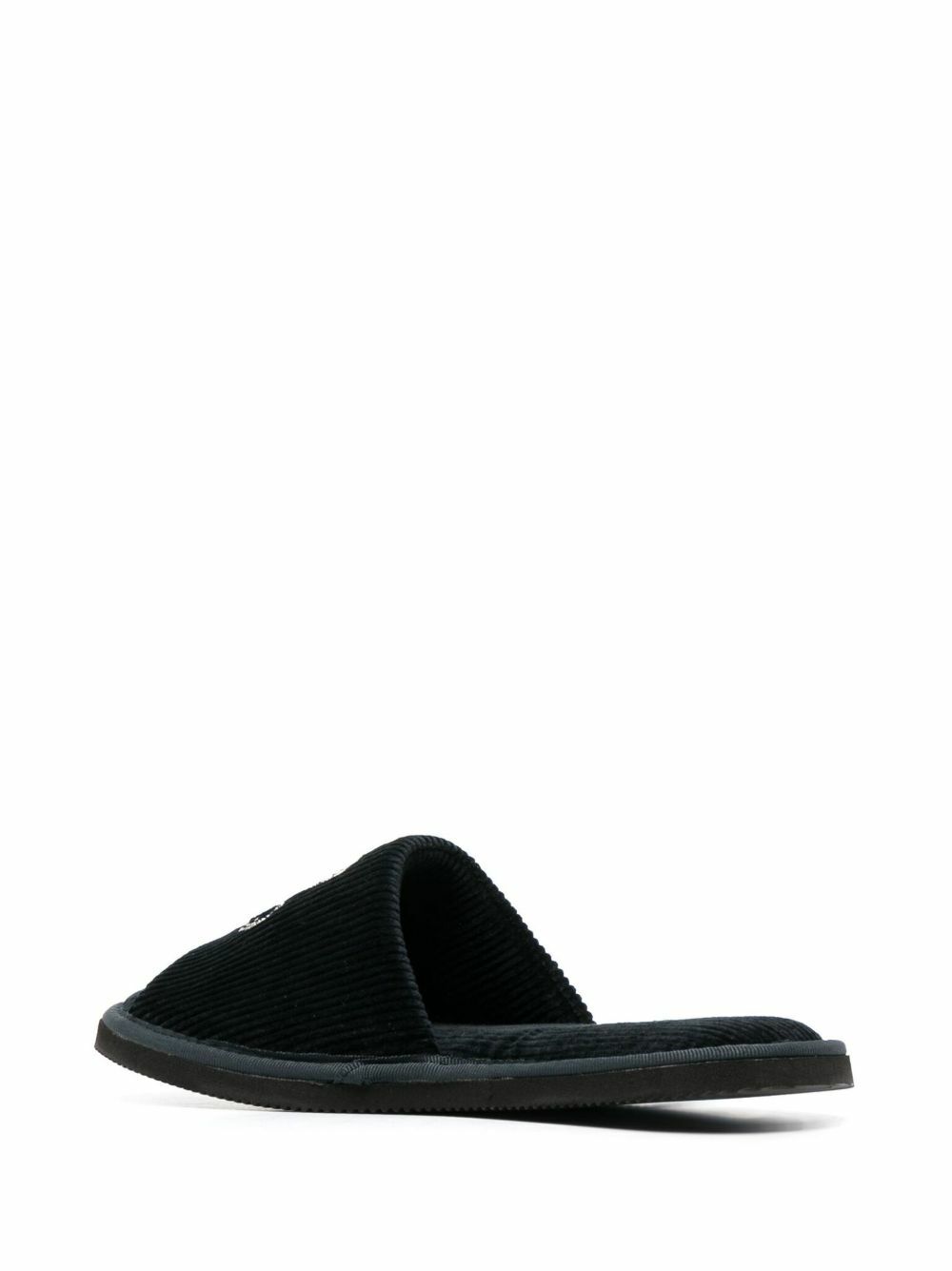 Desmond & Dempsey Black Sansindo Tiger Embroidered Slippers