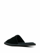 Desmond & Dempsey Black Sansindo Tiger Embroidered Slippers