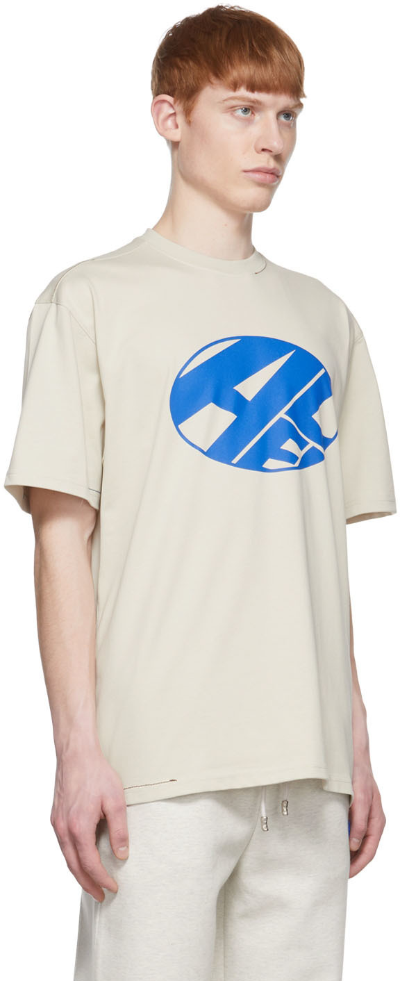 ★ADERERROR★ Distort B logo tshirt Beige ADER ERROR】 Distort B logo t-shirt